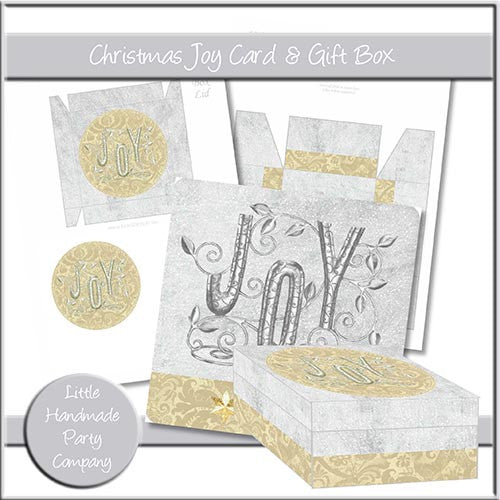 Christmas Joy Card And Gift Box - The Printable Craft Shop