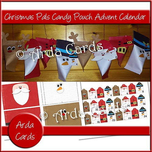 Christmas Pals Candy Pouch Advent Calendar - The Printable Craft Shop
