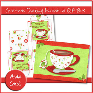 Christmas Teabag Pockets & Gift Box - The Printable Craft Shop