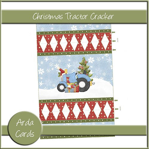 Christmas Tractor Cracker - The Printable Craft Shop