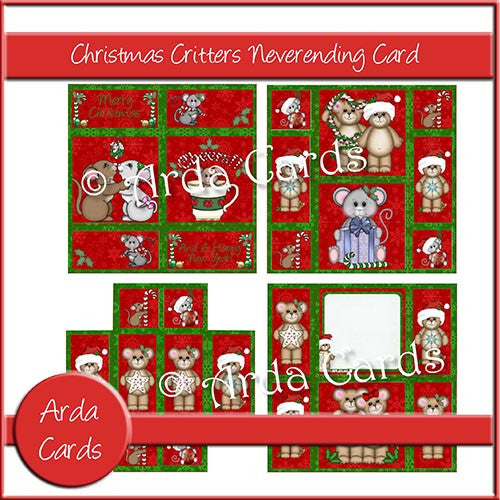 Christmas Critters Neverending Card - The Printable Craft Shop