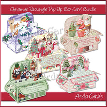 Load image into Gallery viewer, Printable Christmas Pop Up Box Card Bundle