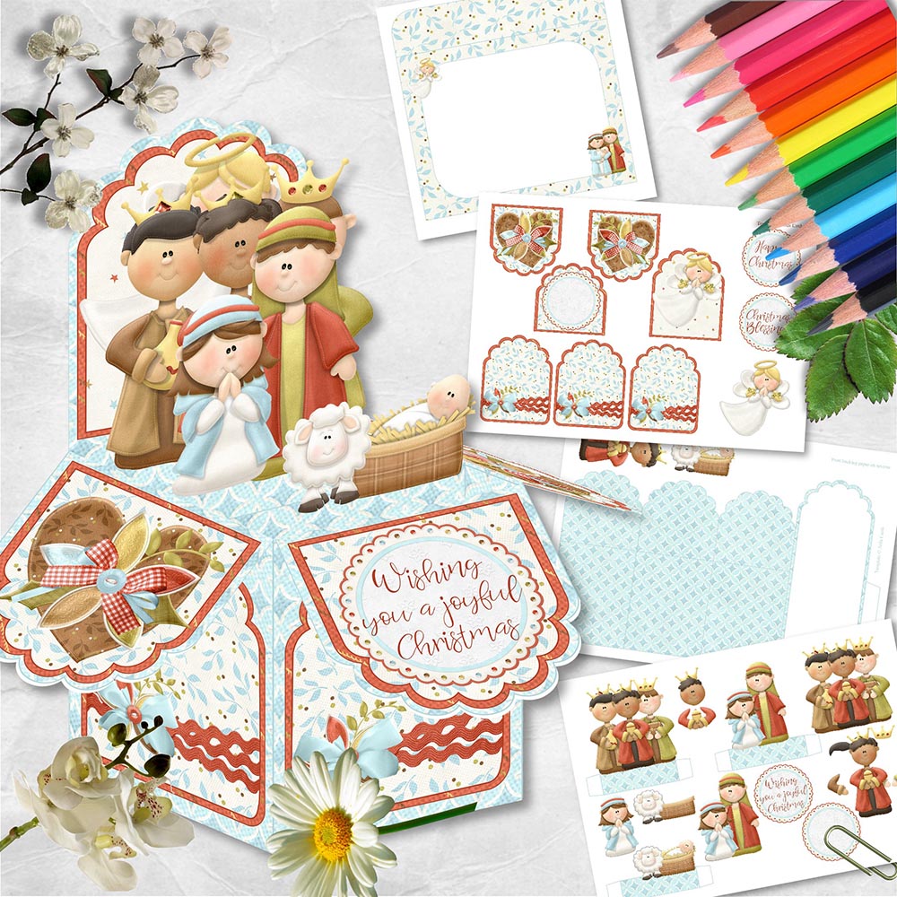 Christmas Blessings Pop Up Box Card