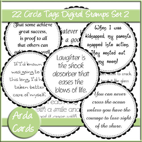 CU Circle Tags Digital Stamps Set 2 - The Printable Craft Shop