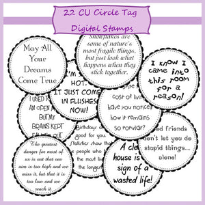 CU Circle Tags Digital Stamps - The Printable Craft Shop