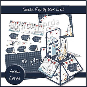 Coastal Pop Up Box Card - The Printable Craft Shop