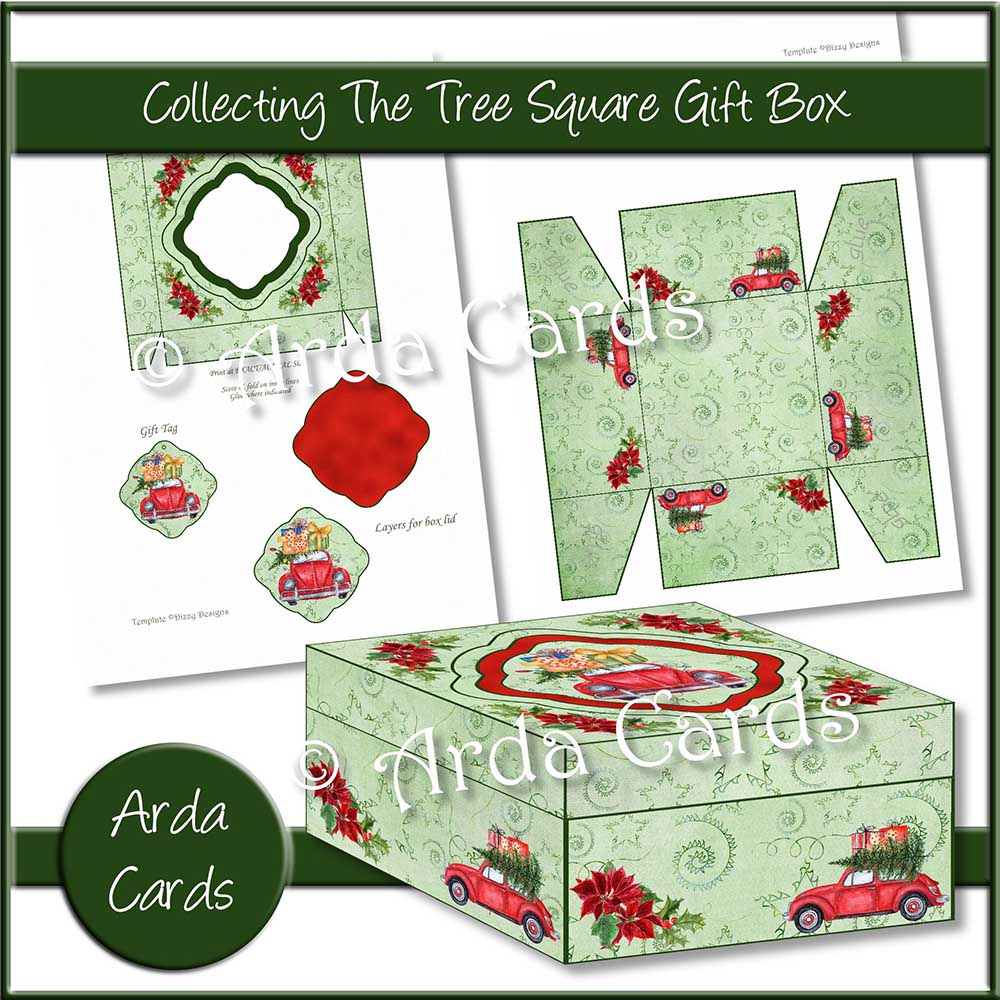 Collecting The Tree Square Gift Box Printable