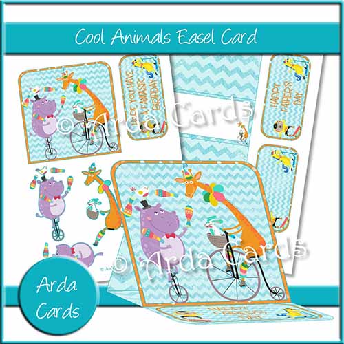 Cool Animals Easel Card
