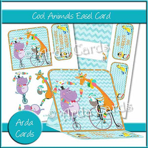 Cool Animals Easel Card