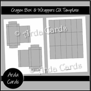 Crayon Box & Wrappers CU Template - The Printable Craft Shop