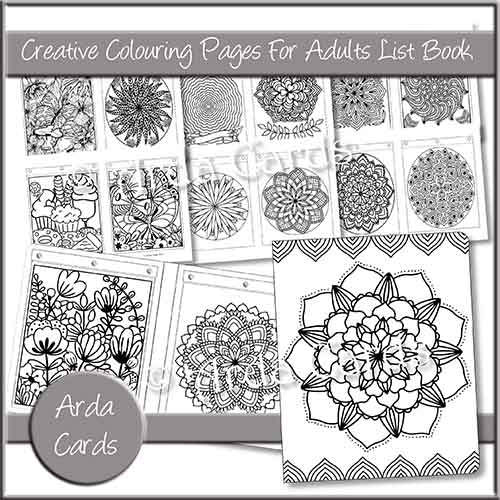 Creative Colouring Pages For Adults List Book