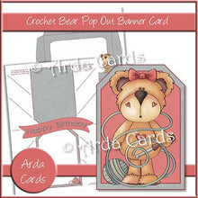 Load image into Gallery viewer, Crochet Bear Printable Pop Out Banner Card - The Printable Craft Shop