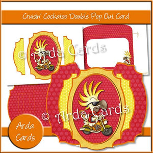 Cruisin' Cockatoo Double Pop Out Card - The Printable Craft Shop