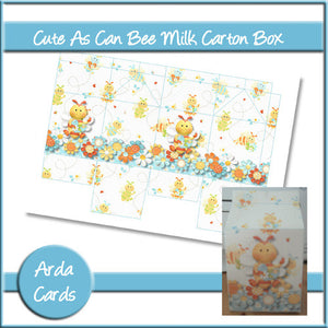 Cute As Can Bee Milk Carton Box - The Printable Craft Shop