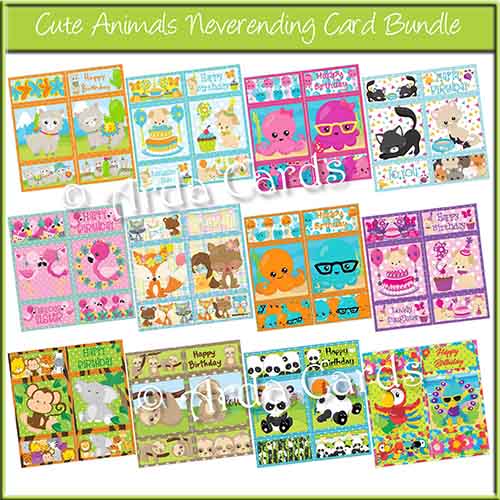 Cute Animals Neverending Card Bundle