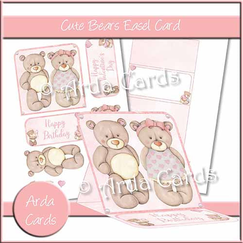 Cute Bears Easel Card