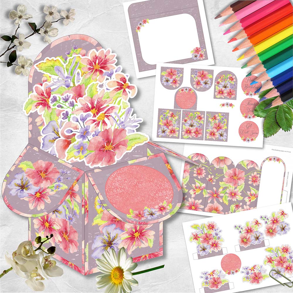 Daisy Fields Pop Up Box Card