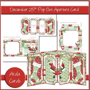 December 25th Pop Out Aperture Card - The Printable Craft Shop