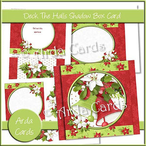 Deck The Halls Shadow Box Card - The Printable Craft Shop