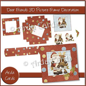 Deer Friends 3D Picture Frame Printable Decorations - The Printable Craft Shop