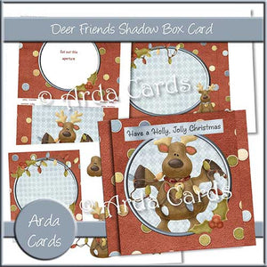 Deer Friends Shadow Box Cards - The Printable Craft Shop