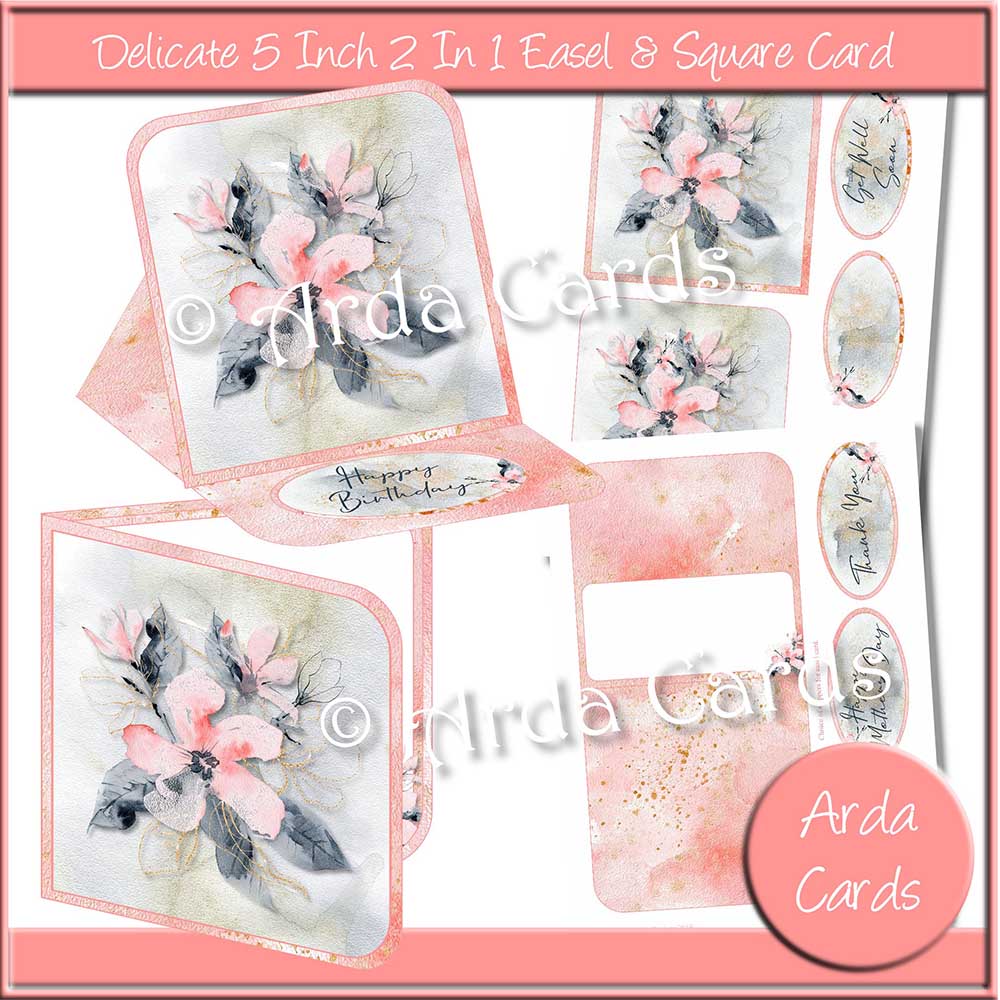 Delicate 2 in 1 Easel & Square Card