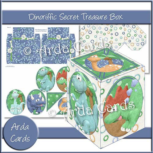 Dinoriffic Secret Treasure Box - The Printable Craft Shop