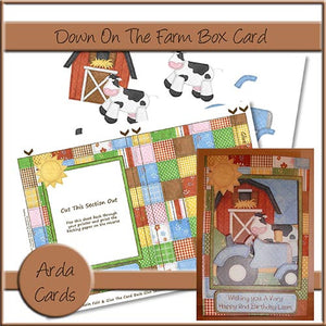 Down On The Farm Box Card - The Printable Craft Shop