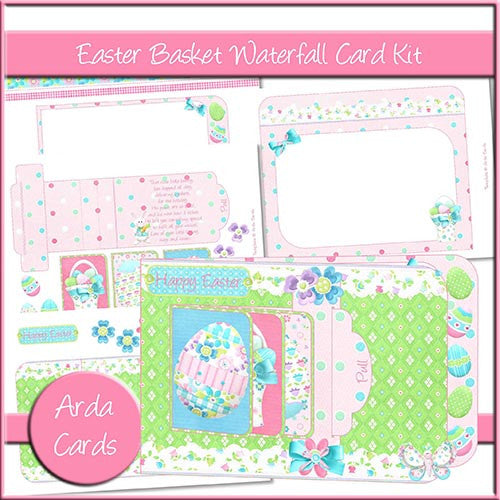 Easter Basket Waterfall Card Kit - The Printable Craft Shop