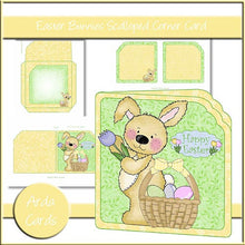 Load image into Gallery viewer, Easter Bunny Printable Scalloped Corner Card - The Printable Craft Shop