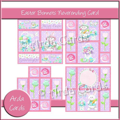 Easter Bonnets Neverending Card - The Printable Craft Shop