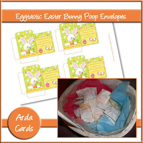 Eggtastic Easter Bunny Poop Envelopes - The Printable Craft Shop
