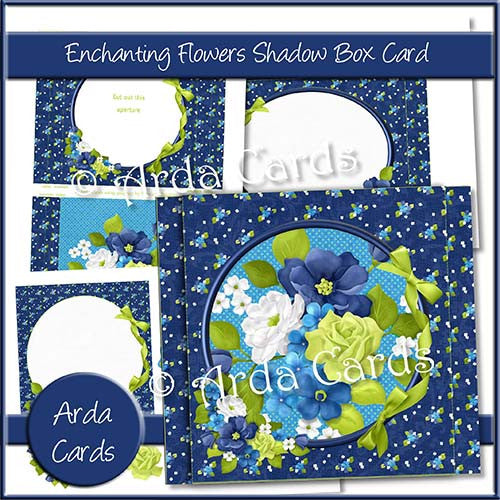 Enchanting Flowers Shadow Box Card - The Printable Craft Shop