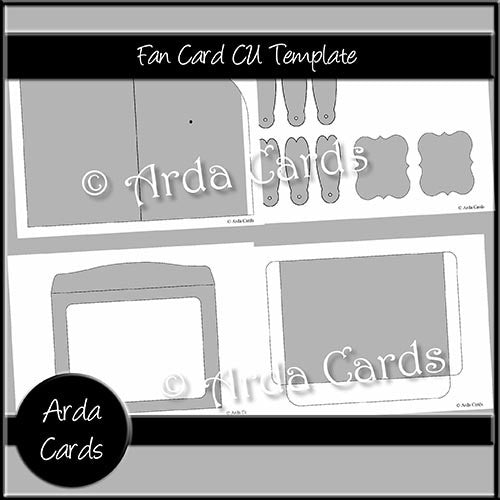 Fan Card CU Template - The Printable Craft Shop