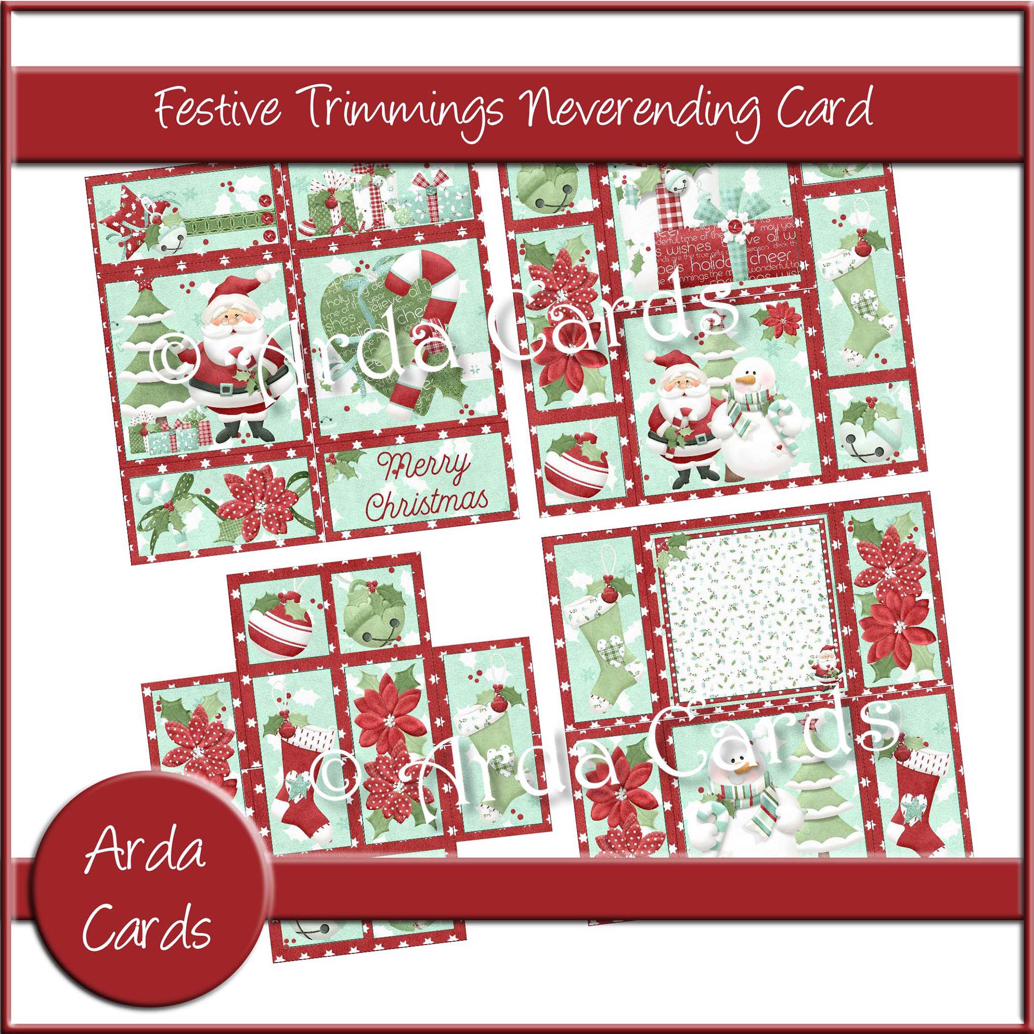 Festive Trimmings Neverending Card Printable