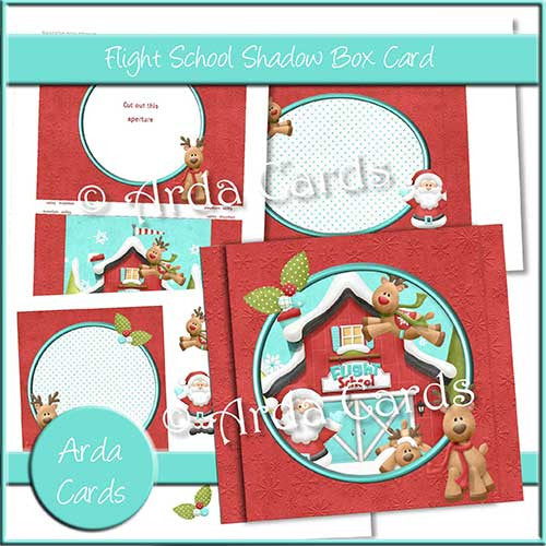 Flight School Shadow Box Card - The Printable Craft Shop