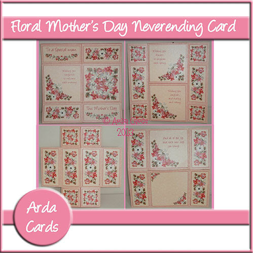 Floral Mother's Day Neverending Card - The Printable Craft Shop