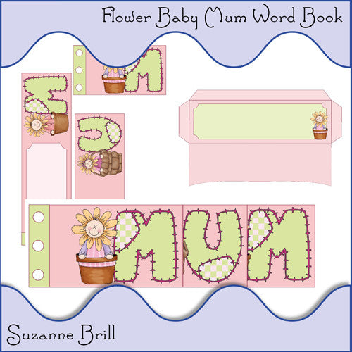 Flower Baby Mum Word Book - The Printable Craft Shop