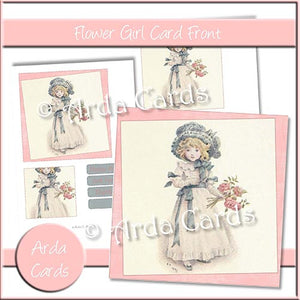 Flower Girl Card Front - The Printable Craft Shop