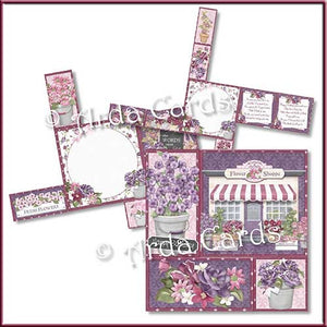 Flower Shop 4 Fold Flap Card - The Printable Craft Shop - 2
