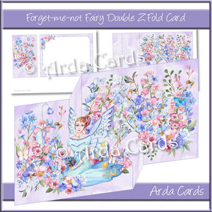 Forget-Me-Not Fairy Z Fold Card