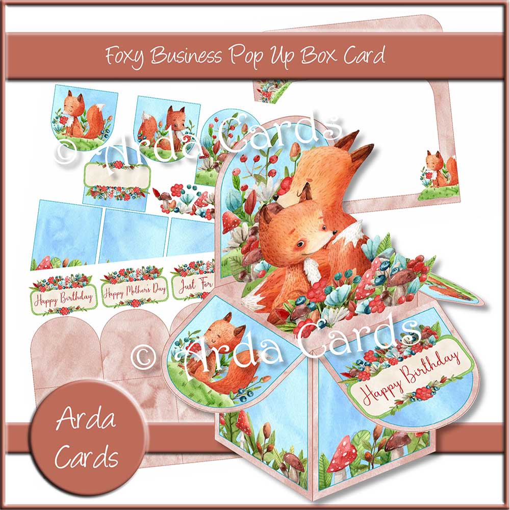 Foxy Business Pop Up Box Card