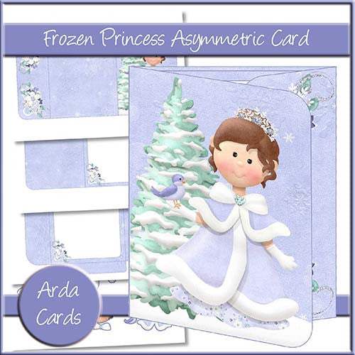 Frozen Princess Asymmetric Card - The Printable Craft Shop