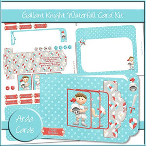 Gallant Knight Waterfall Card Kit - The Printable Craft Shop