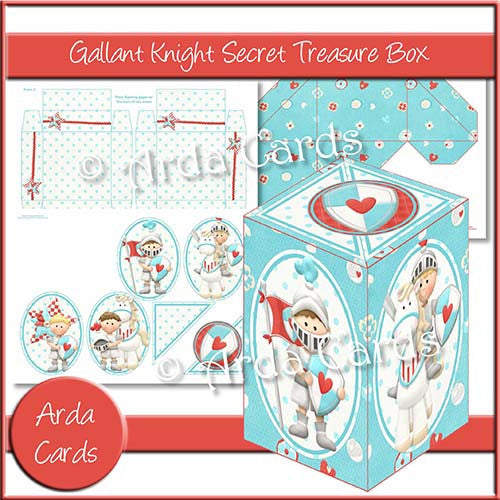 Gallant Knight Secret Treasure Box - The Printable Craft Shop