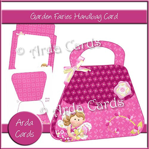 Garden Fairies Handbag Card - The Printable Craft Shop