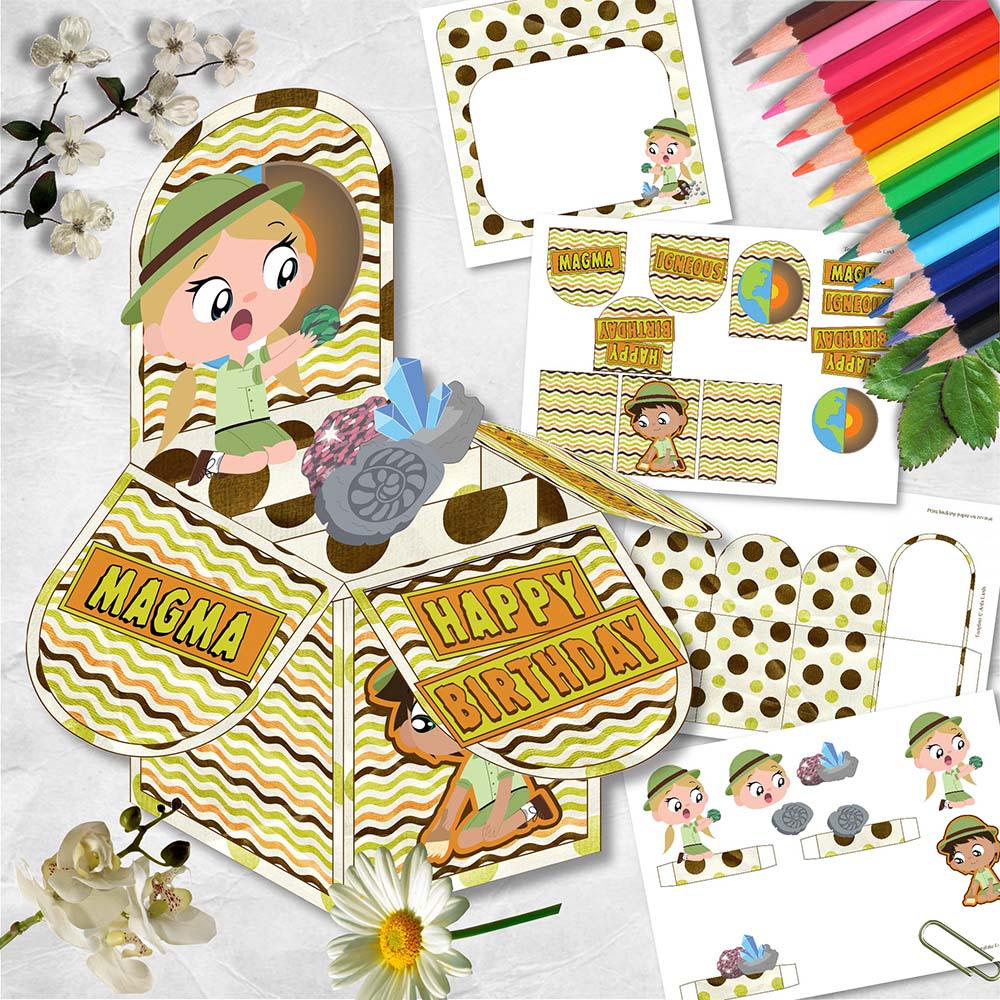 Geologist Pop Up Box Card