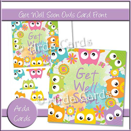 Get Well Soon Owls Card Front - The Printable Craft Shop