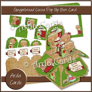 Gingerbread Cocoa Pop Up Box Card