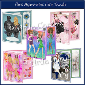 Girls Asymmetric Card Bundle